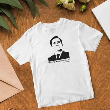 Printed Round Neck White T-Shirts